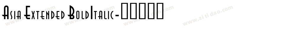 Asia Extended BoldItalic字体转换